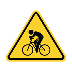 bicycle sign bike yellow triangle sign bicycle exit bike lane road sign watch