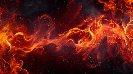 Fiery Abstract Swirls