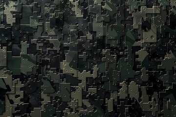 Green and brown seamless camo pattern for military backgrounds and clothing