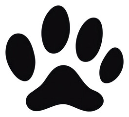 PNG Dog Paw Print black logo dog - obrazy, fototapety, plakaty
