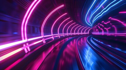 Futuristic Neon Tunnel