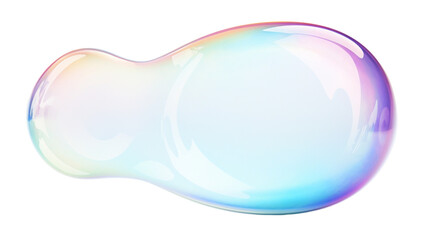 A vibrant soap bubble, isolated on a white background