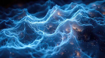 Fototapeta premium Abstract particles glowing background
