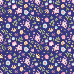 Floral Seamless Pattern. Design for fabric, textile, wallpaper, packaging	