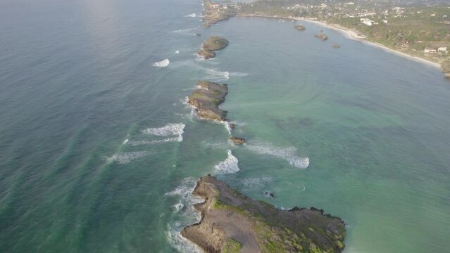 Drone shot over Watamu seven Islands Kenyan Coast