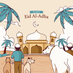Illustration Happy Eid Al-Adha