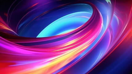Obraz premium dynamic swirl of neon colors and geometric shapes, creating a futuristic and energetic backdrop