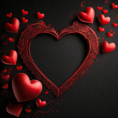 valentine background with hearts