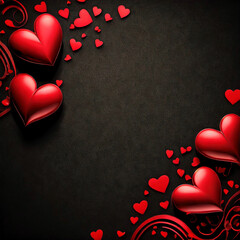valentine background with hearts