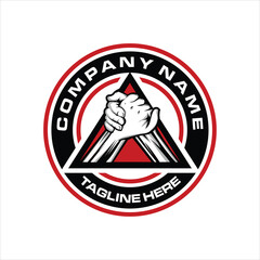 Jiu-jitsu emblem vector image. Black belt. Professor. Inscription - Brazilian Jiu-Jitsu. Illustration for t-shirt prints. Cool grunge print. Vector color illustration.