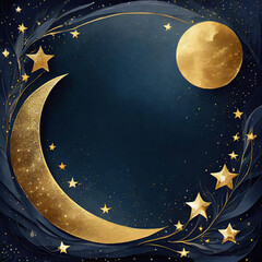background with moon and stars and sky