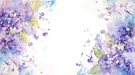 紫陽花のテクスチャー、水彩画7