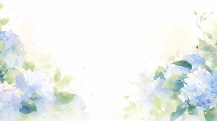 紫陽花のテクスチャー、水彩画9