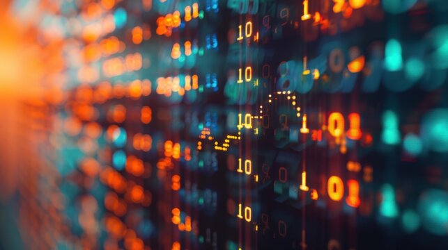 a stock market index board with scrolling ticker symbols and fluctuating numbers,