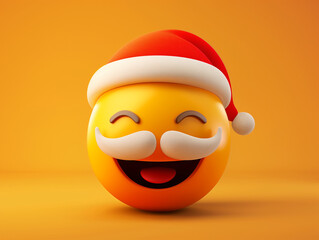Cute and Modern Santa Claus Emoji