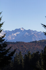 Vue sur les montagnes et le col de Beyrède dans les Hautes Pyrénées