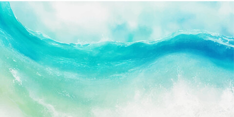 abstract soft blue and green abstract water color ocean wave texture background. Banner Graphic Resource as background for ocean wave and water wave abstract graphics	