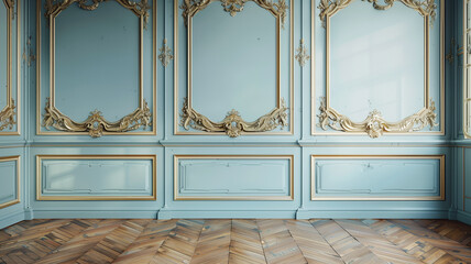 Classic French Boiserie Wall Paneling in Elegant Room