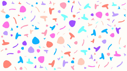 SEAMLESS HAND DRAWN DOODLE BLOB SHAPES PATTERN TEXTURE COLORFUL TEMPLATE ABSTRACT BACKGROUND TRENDY DESIGN VECTOR
