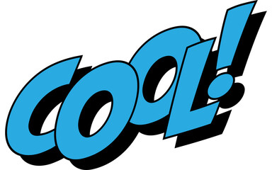 Cool Comic Book Text Pop Art Style