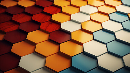 Abstract futuristic background with hexagons.