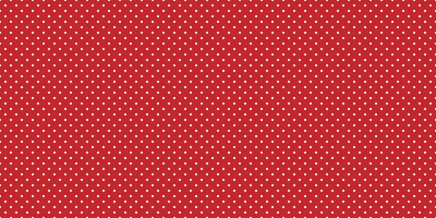 Seamless white polka dot on red background