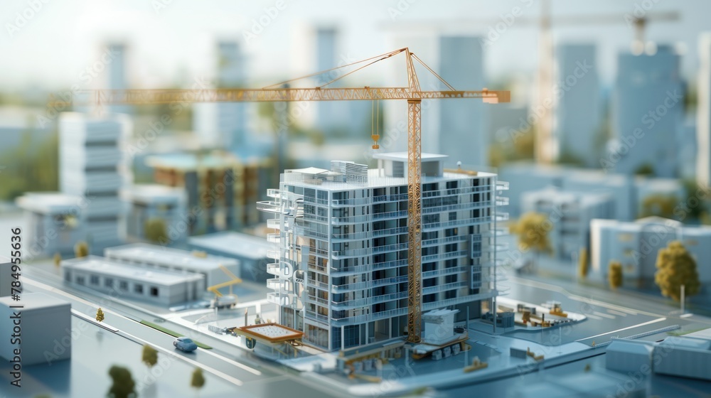 Poster building information modeling (bim) software being used to plan and visualize construction projects 