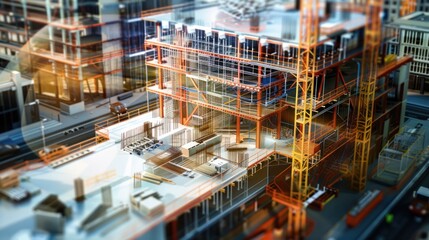 Building Information Modeling (BIM) software being used to plan and visualize construction projects in a digital environment.