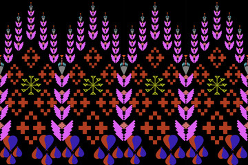 Abstract ethnic geometric pattern design for background or wallpaper.
Figure tribal embroidery. Indian, Scandinavian, Gypsy, Mexican, folk pattern.