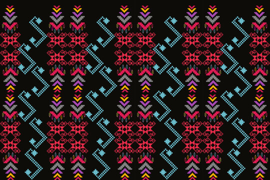 Abstract ethnic geometric pattern design for background or wallpaper.
Figure tribal embroidery. Indian, Scandinavian, Gypsy, Mexican, folk pattern.