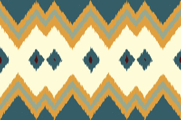 Ethnic abstract ikat art. Aztec ornament print. geometric ethnic pattern seamless  color oriental.  Design for background ,curtain, carpet, wallpaper, clothing, wrapping, Batik, vector illustration.