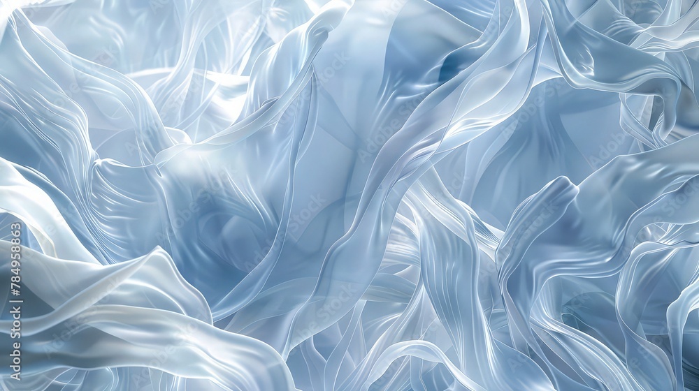 Poster abstract background with transparent waves 