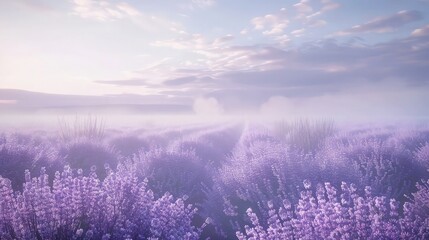 Lavender Dreams: A Tranquil Flower Field