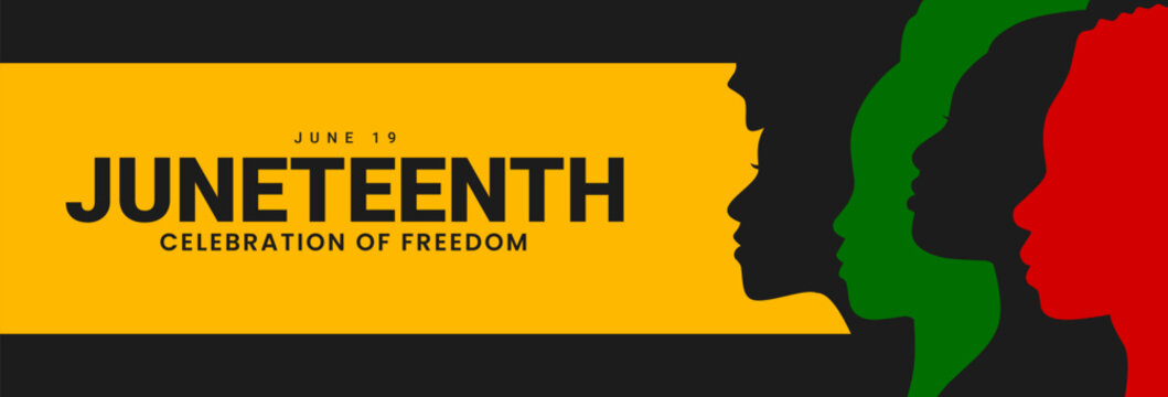 Juneteenth Independence day background. Emancipation or Freedom Day. American holiday June 19. Vector illustration