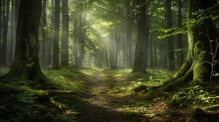 Enchanted Forests: Forest scenes that have been edited or composed to evoke a sense of magic, wonder, or otherworldliness. 