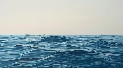 Foto op Plexiglas Seascapes with Minimalist Elements: Minimalist compositions that might focus on the horizon line, a solitary wave, or simple shapes and colors.  © Thanthara
