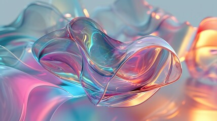 The abstract picture of the silky flexible wavy colourful and crystal clear water blue satin or fabric that waving around without breaking because of flexibility on the blank white background. AIGX01. - obrazy, fototapety, plakaty