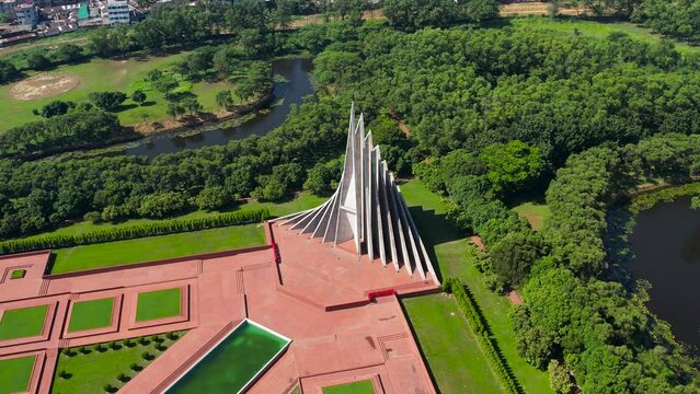 The National Martyrs Memorial of Bangladesh Amazing Drone View Landscape