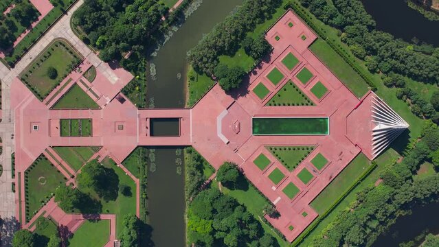 The National Martyrs Memorial of Bangladesh Serene Aerial Shot