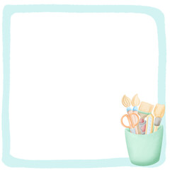 art school supplies background