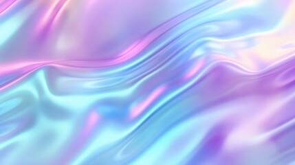Fototapeta premium Holographic Texture with Fluid Iridescent Waves