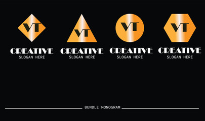 Obraz premium Vector combination of letters V and T. Used as your company logo symbol
