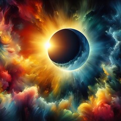 Background colors eclipse decoration concept fantasy cosmos