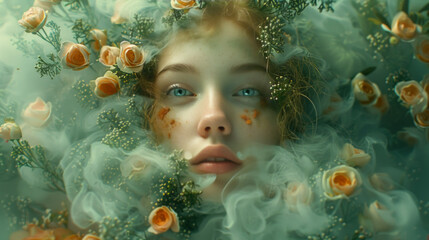 Ethereal Floral Submerged Beauty - 784966613