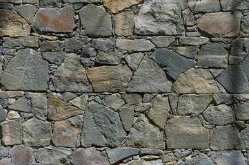 old wall of stone shell rock of arbitrary shape.1