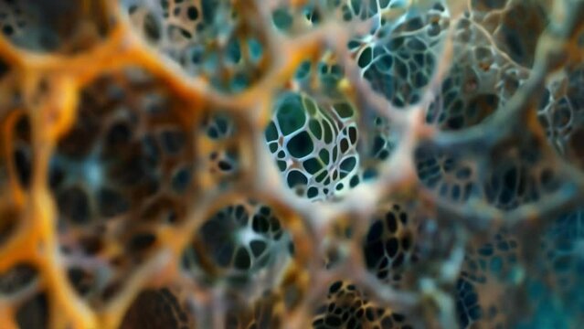 A closer look at the cytoskeleton of an animal cell revealing its intricate web of microtubules microfilaments and intermediate filaments . AI generation.