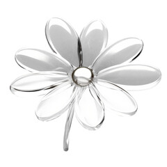 PNG Daisy flower jewelry brooch white - obrazy, fototapety, plakaty