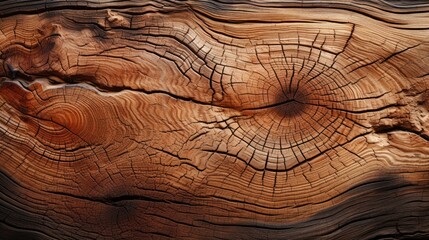 Naklejka premium Delve into the organic warmth of a wooden cut texture. Ai Generated
