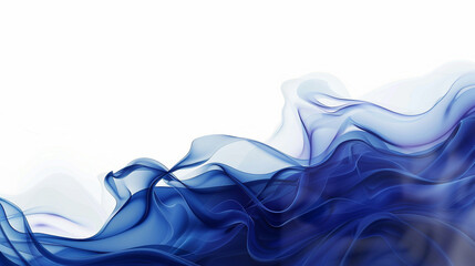 A vibrant cobalt blue abstract wave background with a white backdrop.
