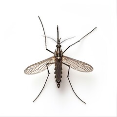 a Culex mosquito on white Background, 